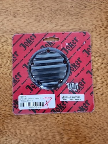 Joker Machine 5-Hole TIMER Cover Finned Black Harley Davidson Twin Cam NEW