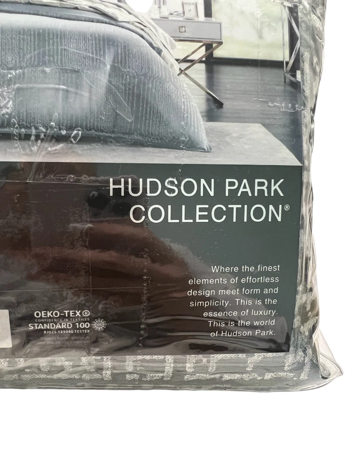 Пододеяльник Hudson Park Faded Geo King сланец б/у стирка - Изображение 4 из 4