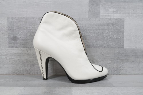 Botas de cuero blancas Diesel Seadream al tobillo Stiletto para mujer UK 5 EU 37 - Imagen 3 de 11