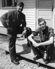 ORIGINAL VINTAGE PHOTO: Military Men Male Uniform Buddies Barracks 40's 40s WW2