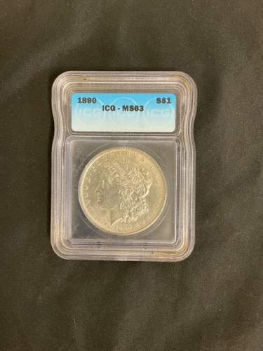 1890 Morgan Silver Dollar $1 Choice Uncirculated ICG MS63