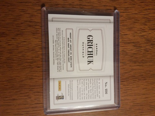2014 Panini National Treasures Randal Grichuk Auto Relic /25! Hot - Picture 2 of 2