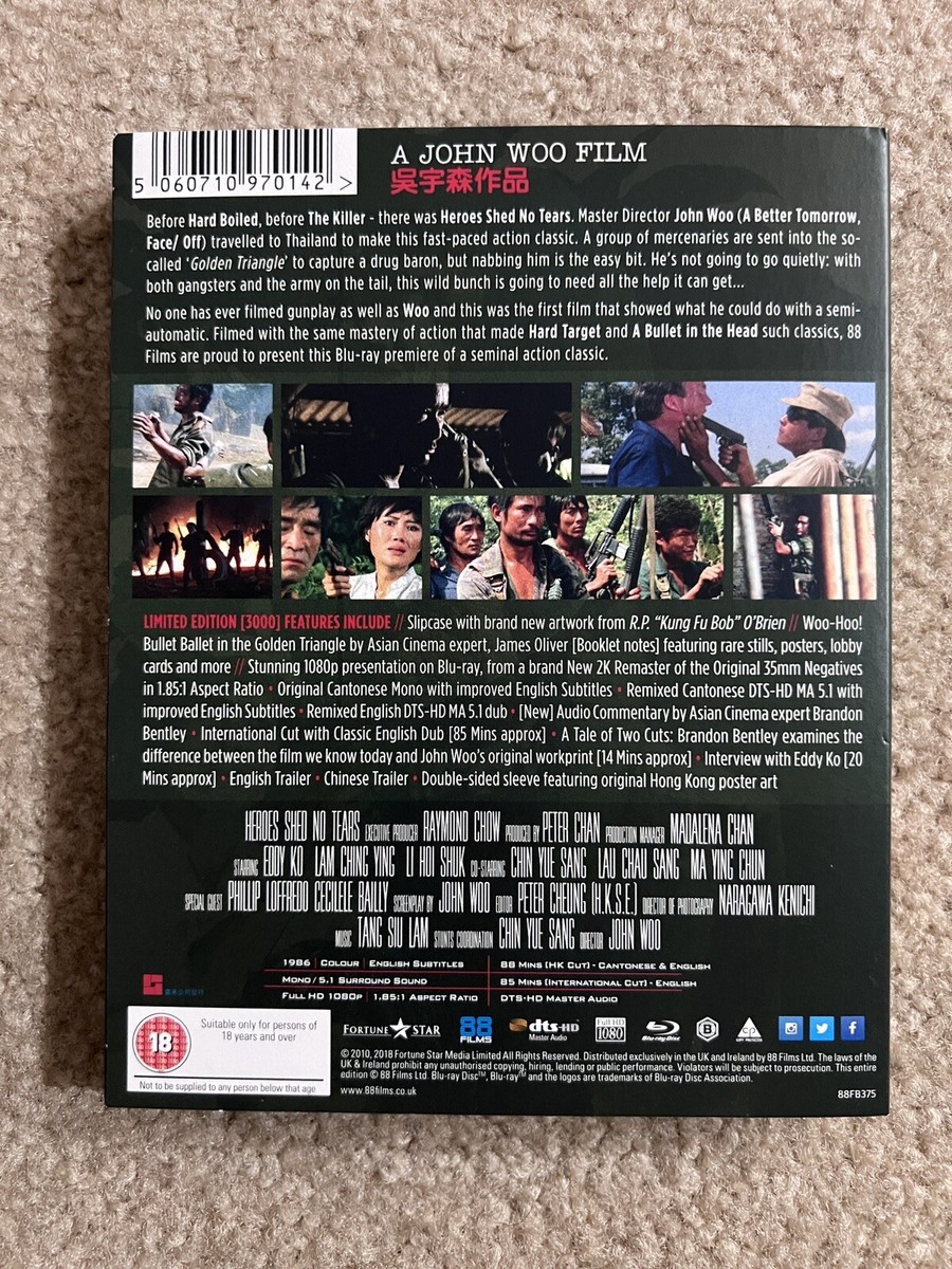 Heroes Shed No Tears (1986) Blu-Ray Reg B 88 Films W/ Slipcover