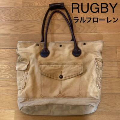 POLO RALPH LAUREN RUGBY Canvas Leather Tote Bag men Beige POLO RALPH LAUREN RUGBY Canvas Leather Tote Bag men Beige