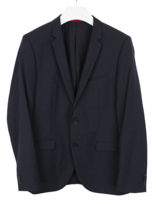 Hugo Boss AddyS Blazer Herren US 40L Gefuttert Wolle Kerbe Revers Einreihig