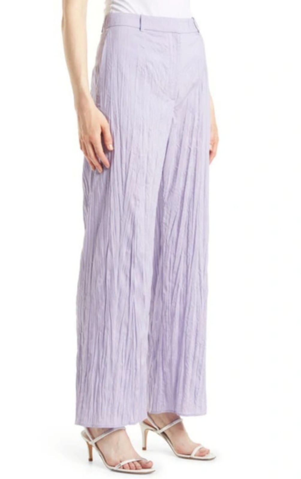 ALTRA Pantalone pantalone gamba larga vita alta arricciato nuovo senza etichette e altre storie colore lilla 27