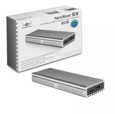 Vantec M.2 NVMe SSD to USB 3.2 Gen 2x1 Type C Enclosure, Revised Toolless