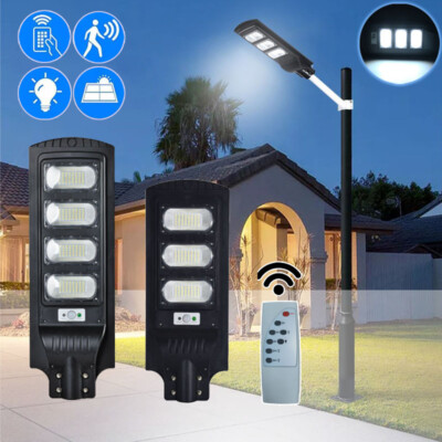 LED Solar Street Lamp 450W/600W Remote Control 1X2X5X Outdoor for Square