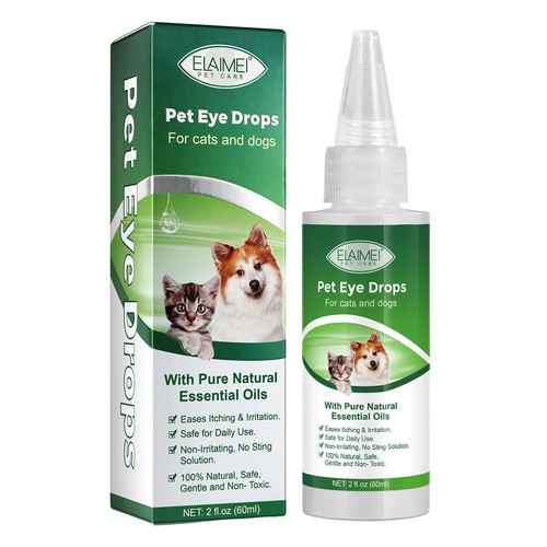 60ml Anti-Inflammatory Pet Dog Cat Eye Drops Tear Stain Conjunctivitis Eye Care - Picture 7 of 13