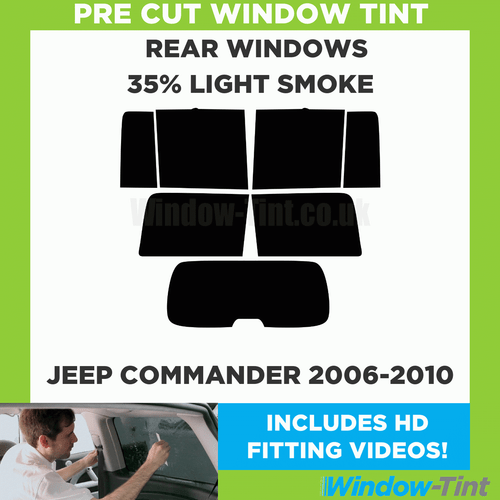 Pre Cut Window Tinting Film for Jeep Commander 2006-10 35% Light Rear Car Tint - Picture 2 of 10
