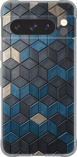 Modern Blue Hex Cube Block Illusion Case Cover Silicone / Shockproof / MagSafe - 第 3/19 張圖片