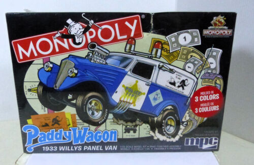 MPC Monopoly 1933 Willys panneau paddy wagon 1:25 Snap plastique modèle de voiture kit 924M - Photo 1/7