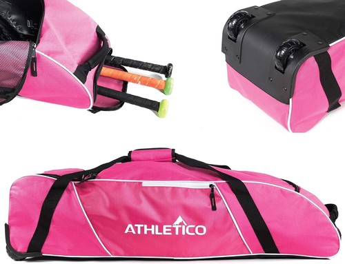 Spacious Rolling Bat Bag for All Ages – Perfect for Baseball & Softball Gear - Picture 3 of 11