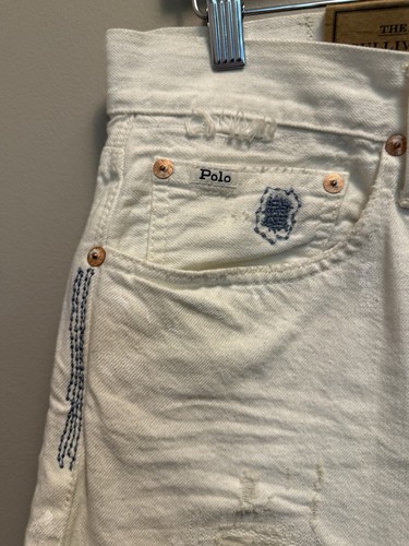 POLO RALPH LAUREN Sullivan Slim Denim Shorts Size 36 Distressed Lived In NWT - Picture 5 of 15