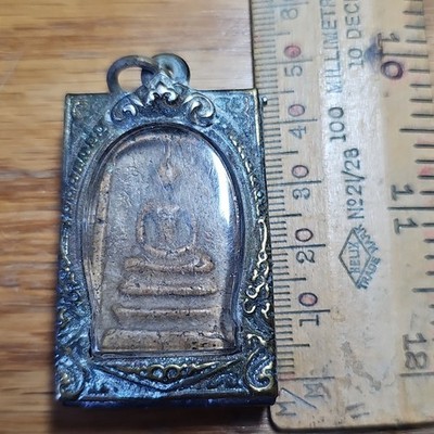 Thai Buddha Amulett Phra Somdej Toh Bangkhunprom Set im alten antiken Etui