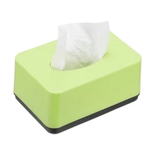 Tissue Box Cover, Plastic Rectangle Modern Tissue Box Holder, Light Green