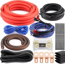 1/0 Gauge Pure OFC Amp Wiring Kit 6000W Car Audio