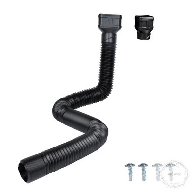7ft Long Gutter Downspout Extensions, 3.1'' OD Downspout Extender Drainage Pipe