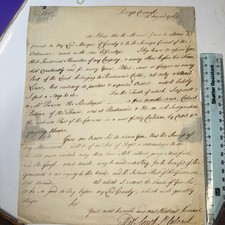 Penryn Cornwall ALS Autograph Letter 1763 Pendennis Castle Garrison 7 Year War