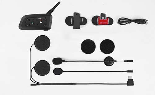 V6 Plus Bluetooth-Compatible Motorcycle Intercom Helmet Headset 1500m Interphone - Picture 17 of 19
