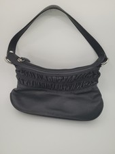 Wilson's Leather Black Pebbled Leather Bag Vintage Small Shoulder Bag Y2K