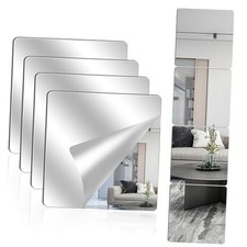 Acrylic Wall Mirrors Full Length,8 x 8 Inch Self Adhesive Frameless 8 8 inch