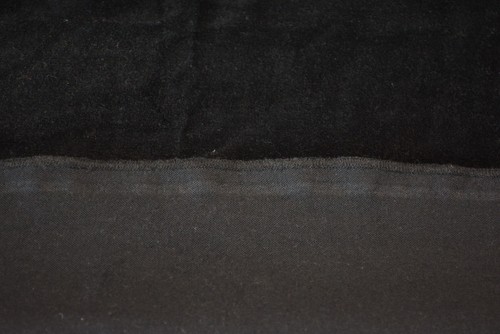 Luxury black Cotton Velvet Fabric – Sofa Upholstery | 44” Width | Soft Touc - Picture 4 of 4