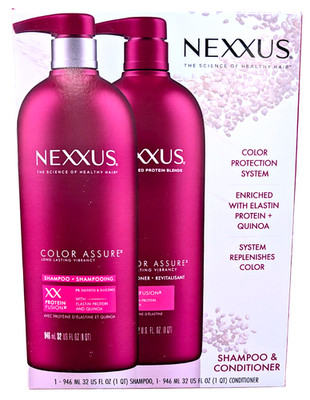Nexxus Color Assure Shampoo and Conditioner 2 Packs x 32 Fl Oz