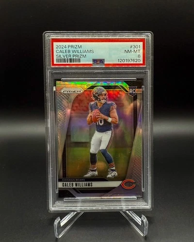 2024 Panini Prizm Caleb Williams Silver Prizm PSA 8