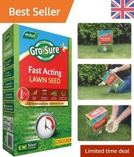 Fast Acting Lawn Seed - Covers 50 m2, 1.5 kg, Blue Coating for Easy Application 15.99 per kilo