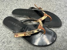 Burberry Haymarket Parsons Flip Flop Sandals Size EU 40 9 U.S. EUC