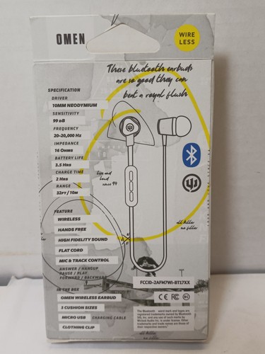 Wicked Audio Omen Auricolari Bluetooth Wireless Bianco con Microfono - NUOVI Sigillati - Foto 2 di 4