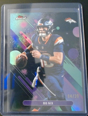 2025 Topps Finest Bo Nix Purple /20