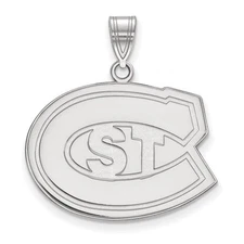 10k White Gold LogoArt St. Cloud State University Large Pendant