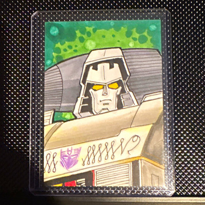 Transformers 2024 40th Anniversary Megatron Sketch Card Auto Alex Mines 1/1