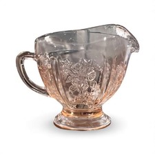 Federal Sharon Pink DepressionGlass Roses Creamer