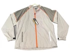 Sun Mountain Wind Wear Jacket Mens XL Gray Raglan Sleeve Full Zip Mock Neck New!