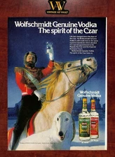 Wolfschmidt Genuine Vodka Vintage Print Ad - The Spirit of Czar