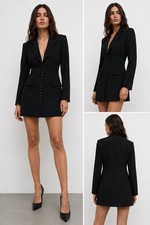 Zara Black Blazer Dress – New With Tags Sz S/M New