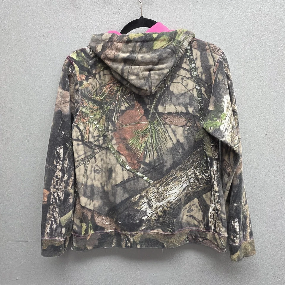 Mossy Oak Hoodie Womens Small Camo Pink Lined Pullover RealTree Hunting Outdoor - Image 4 of 4