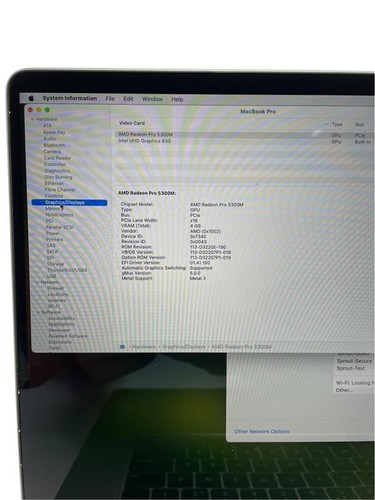 APPLE MACBOOK PRO A2141 2019 i7 2.6GHz 32GB 512GB - Read Description - Photo 3/12