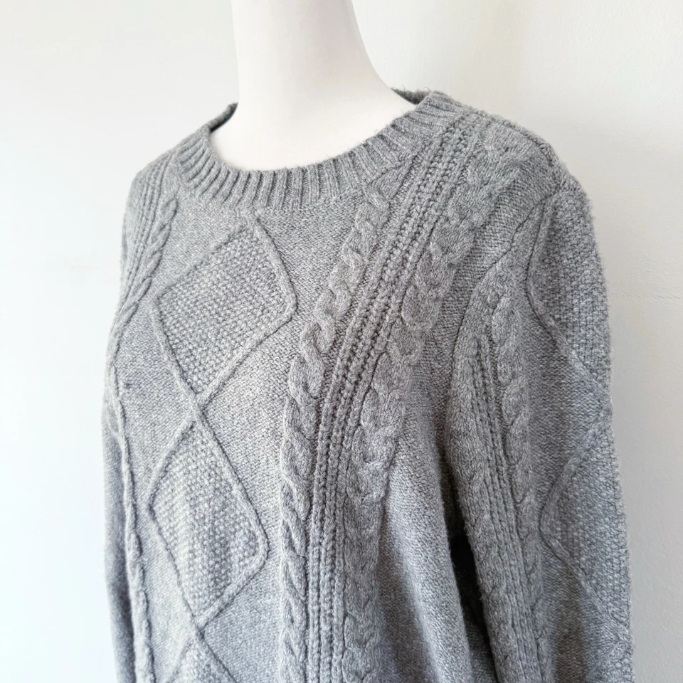 Vestido Suéter Torrid Nuevo con Etiquetas Tejido con Cable 1X Pescador Costero Acogedor Cómodo Elastizado Gris Foto 2 de 4