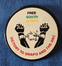 VTG 1970s Victory SWAPO & ANC South Africa Namibia Cause 2.5 Pinback Button J2