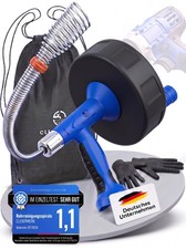 Rohrreinigungsspirale 7,5 m Spannfutter Abflussreiniger Spirale Schwarz / Blau