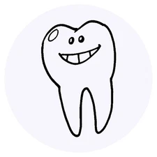 24 x 'Smiling Tooth' Stickers (SK00015436)