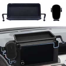 For Tacoma 2024-2025 Dash Storage Box Center Organizer Tray with Phone Holder