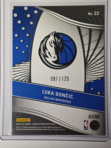 2024-25 Panini Revolution #22 Luka Doncic (097/125) Neutron (Supernova) Mavs - Picture 2 of 2