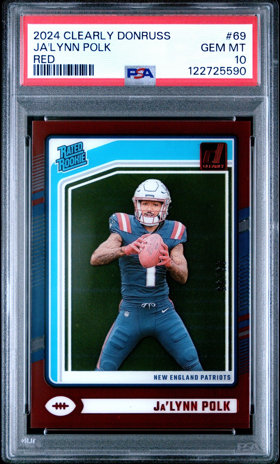 Ja'Lynn Polk Panini Clearly Donruss #69 Red