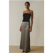 Vintage Dave Johnny Black Velvet Strapless Cocktail Prom Dress Y2K Sz 6