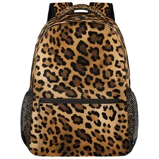 Retro Animal Leopard Print Backpack for Kids Women Men School Backpacks Girls...